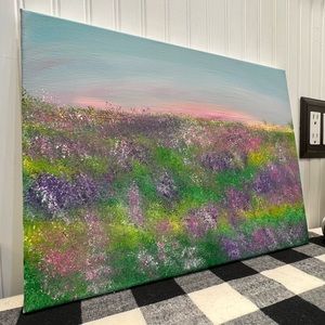 Hand Painted Wildflower Field